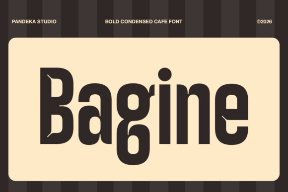 Bagine: A Bold Condensed Cafe Font for Cozy Branding