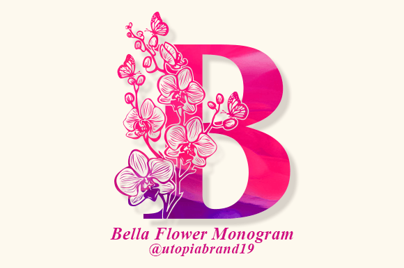 Bella Flower Monogram: An Elegant Touch for Wedding Invitations and Beyond