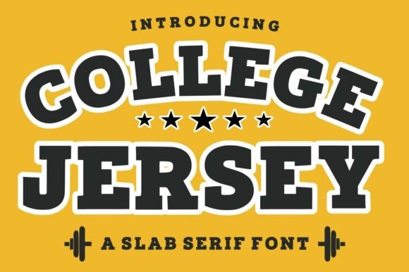 College Jersey: A Bold Typeface for Athletic Branding