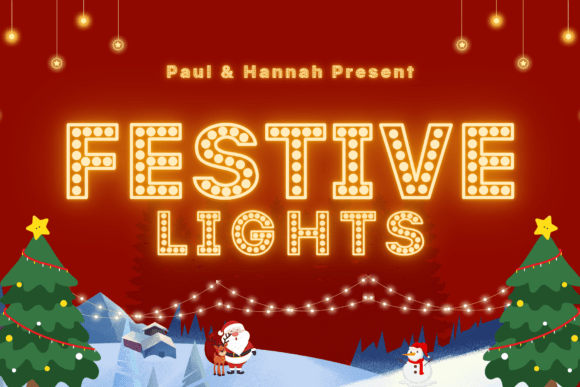Festive Lights: A Display Font That Captures the Magic of Marquee Signs