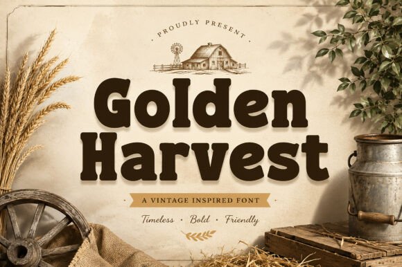 Golden Harvest: The Font with Rustic Soul