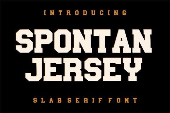 Spontan Jersey: The Slab Serif for Athletic and Bold Designs
